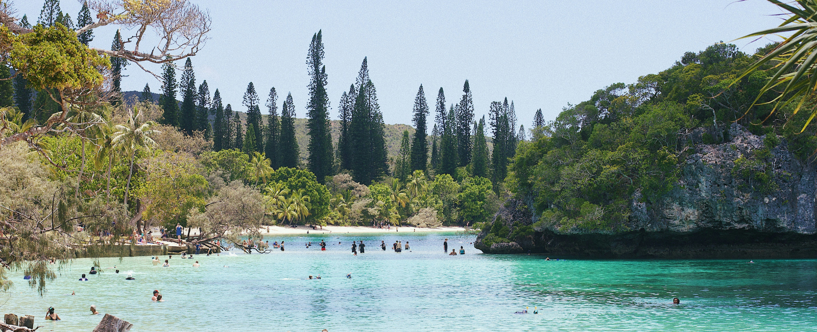 People swimming at Lifou New Caledonia