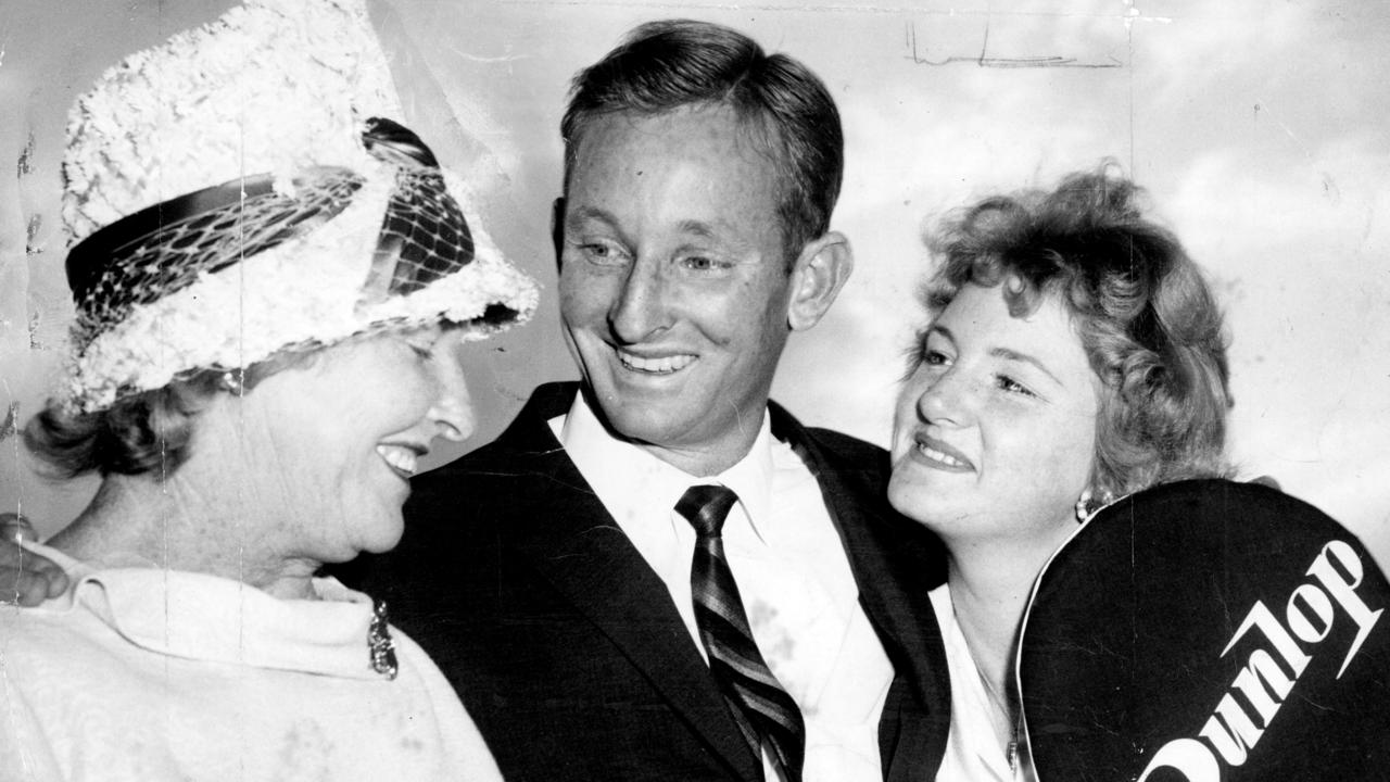 Rod Laver at Brisbane Airport 1961