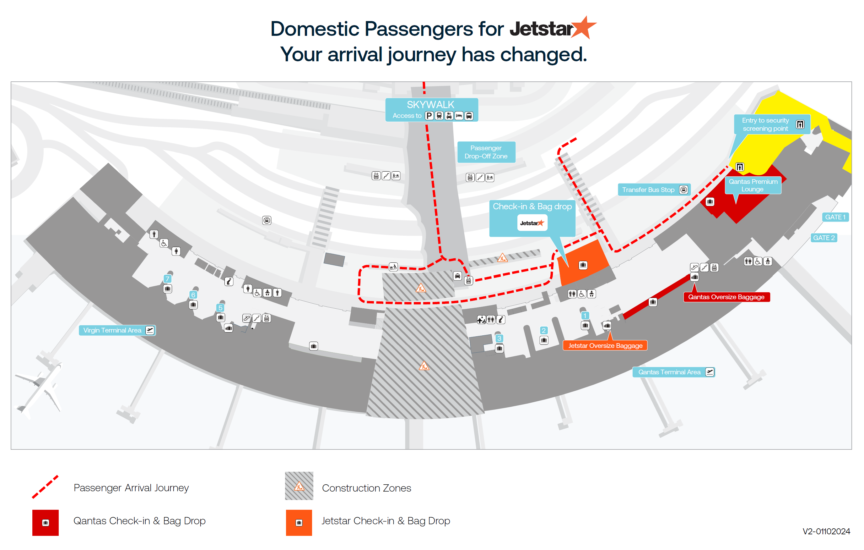 Jetstar Passenger update map