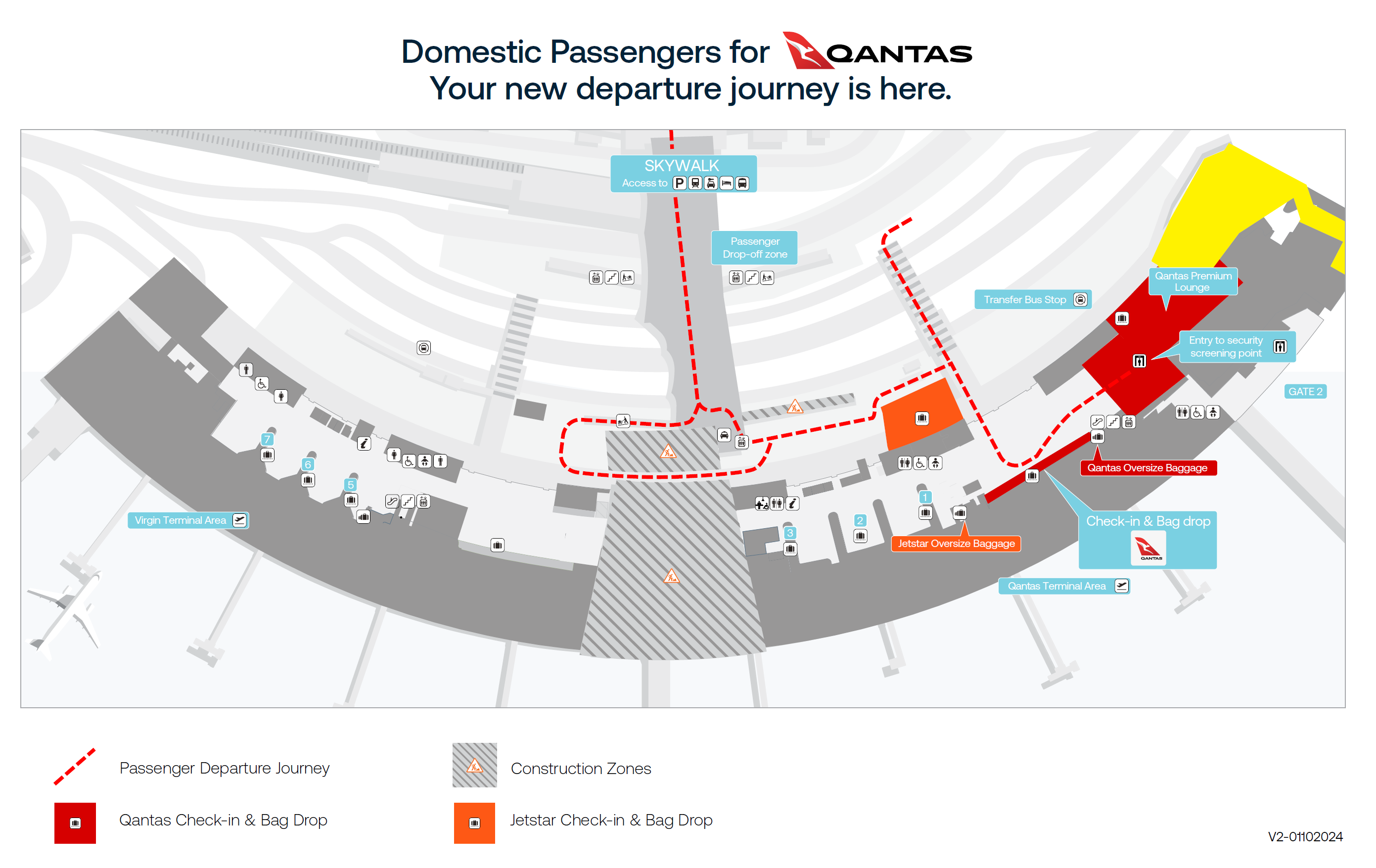 Domestic Qantas Map