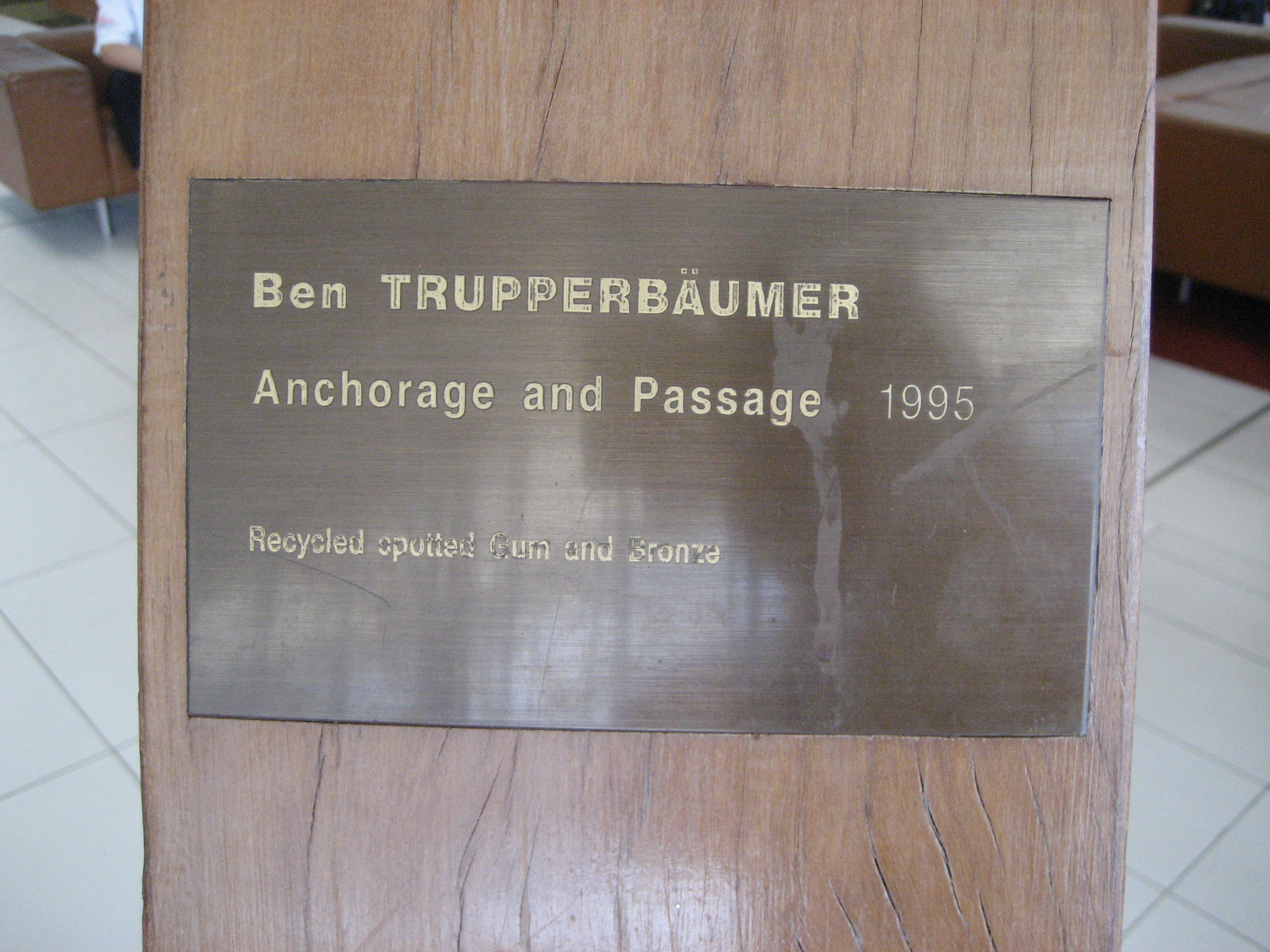 Ben Trupperbauner Plaque