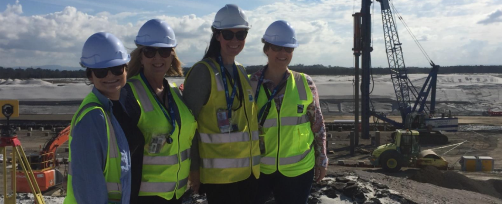 Helen Clarke and team on site
