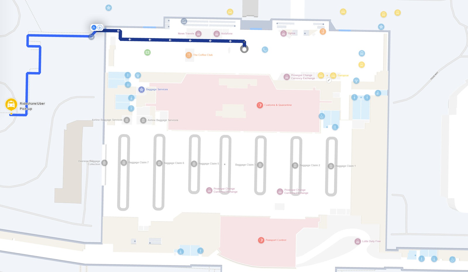 Rideshare Map Brisbane International Terminal