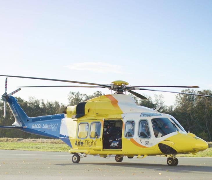 RACQ LifeFlight is a fleet of 10 helicopters across seven bases around Queensland