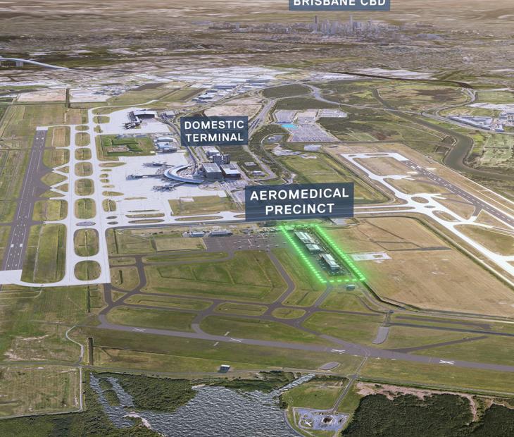 Map of the new Aeromedical Precinct location