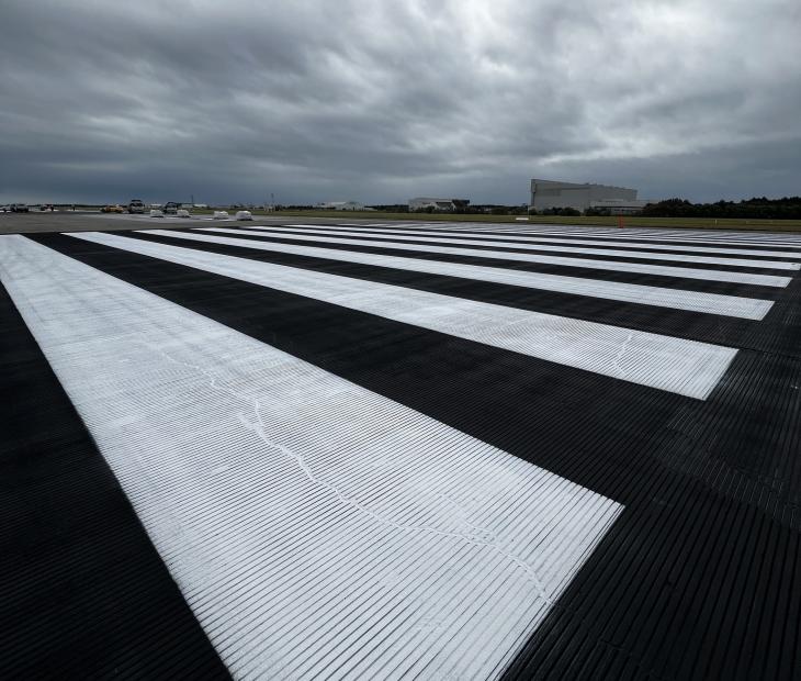 Fresh markings on the Legacy Runway