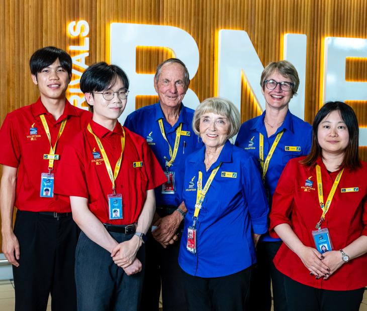 A group of Brisbane Airport Ambassadors
