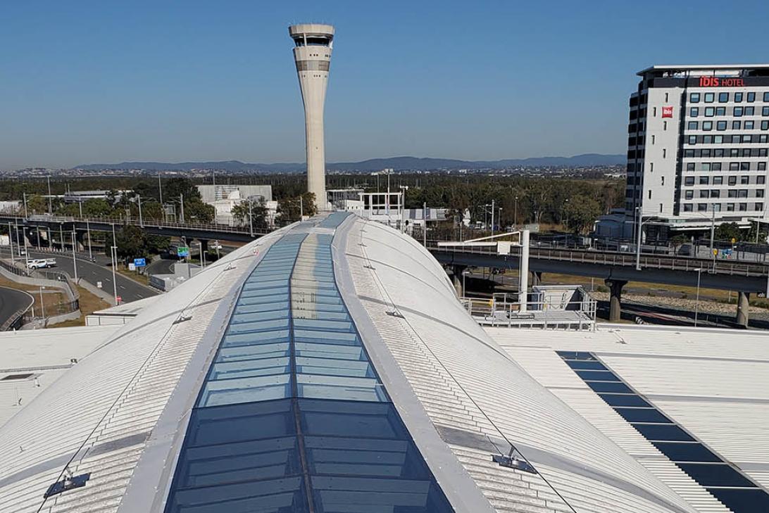 View of the Skylight from the Domestic Terminal Roof