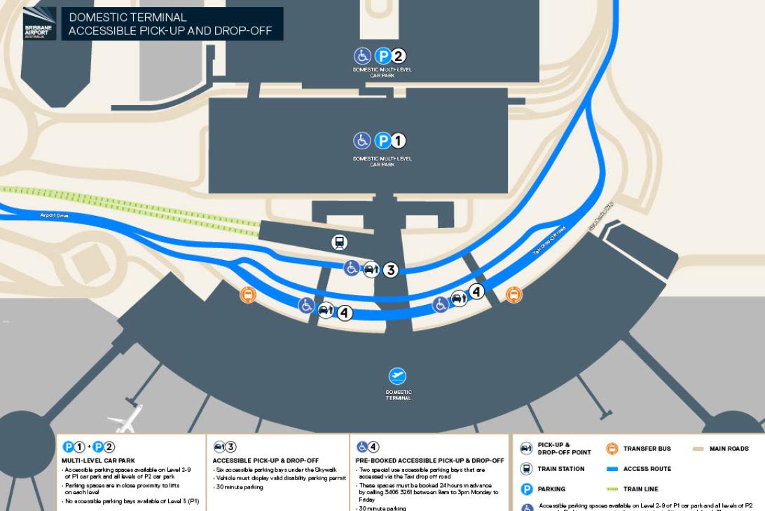 Domestic Accessible Passenger Pick Up and Drop Off Map