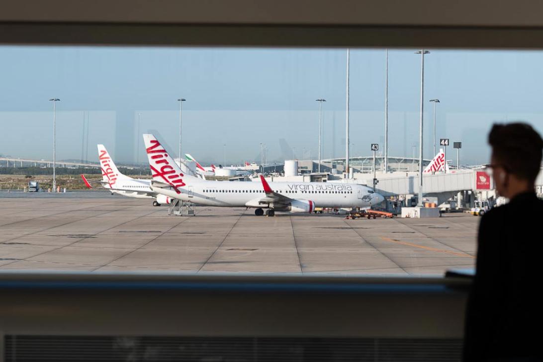 Domestic Terminal looking out at aircraft