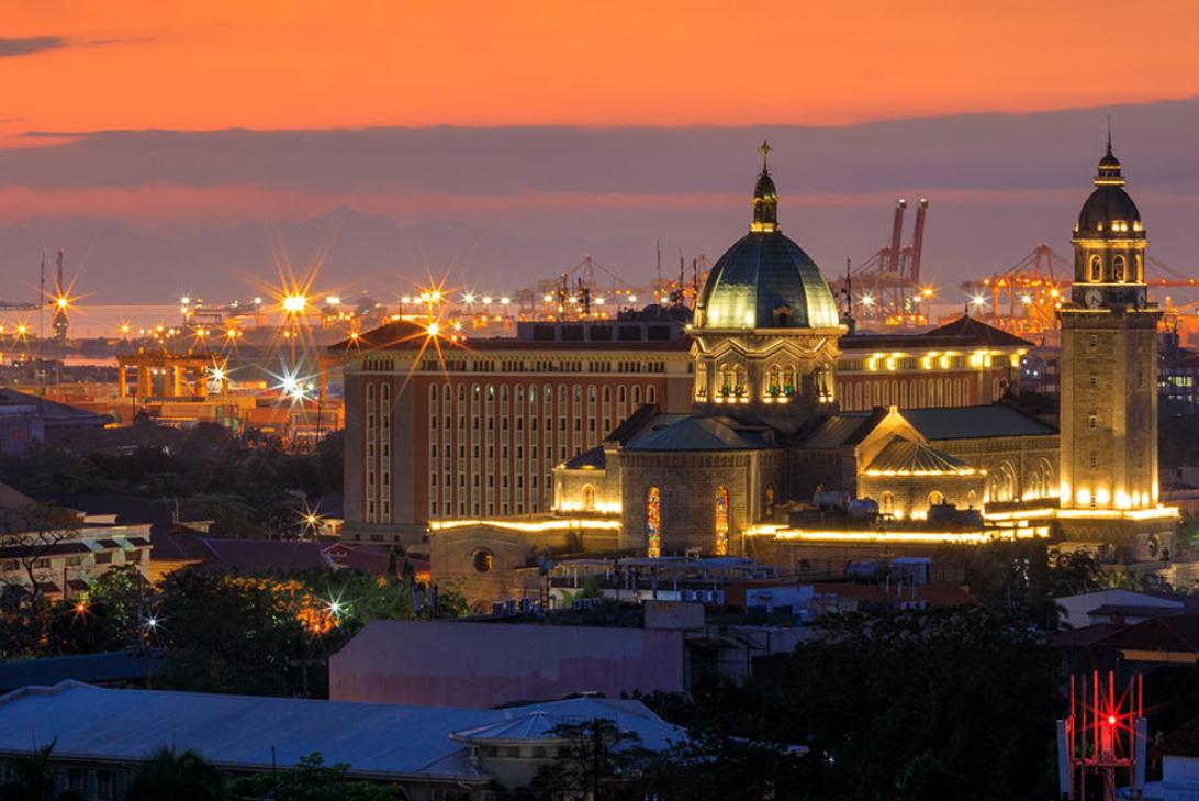 View of Manila Cathedral at sunset | Manila: The Pearl of the Orient