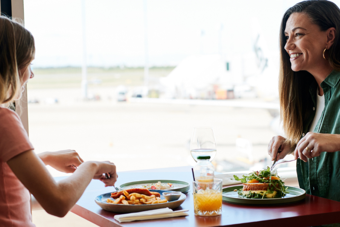 Mother and daughter dining at The Common