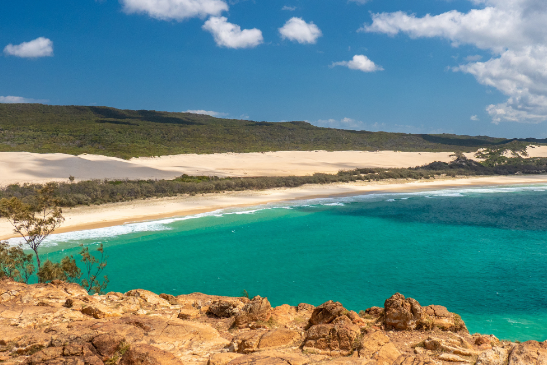 view of beach at K'gari