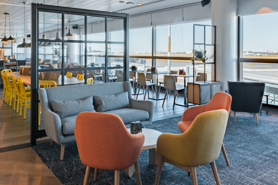 Seating in the Aspire Lounge