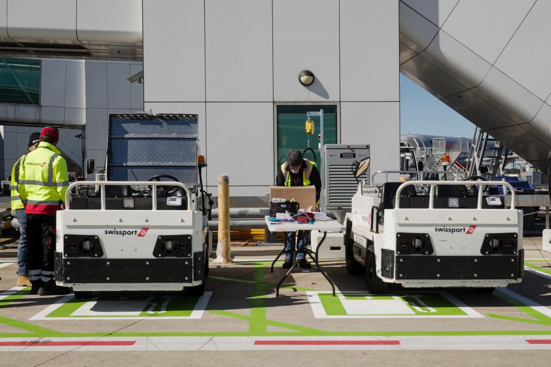 Ground Services Electrification workers