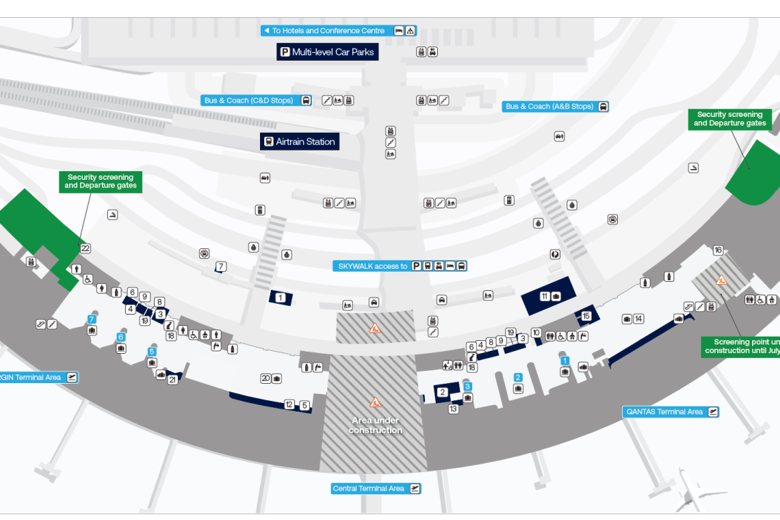 Domestic Terminal map