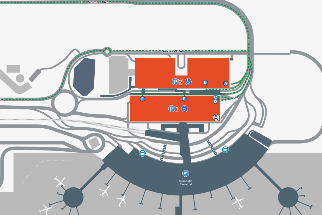 Domestic Terminal Parking Map